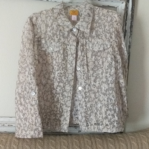 Ruby Rd ightweight leopard print jacket - Picture 1 of 3